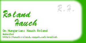 roland hauch business card